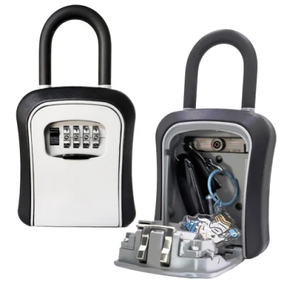 Cassetta di sicurezza con codice di sicurezza con chiave a U temprata e portatile, montata a parete